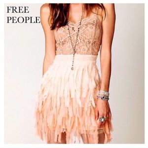 Free People Ombré Feather/Sequin Dress-XS (12)